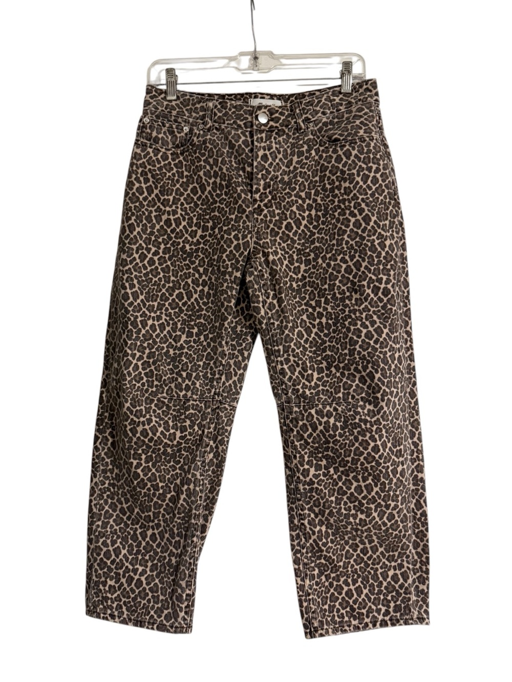 Madewell Leopard The Darted Barrel- Leg Jean size 26 Petite - Picture 4 of 8